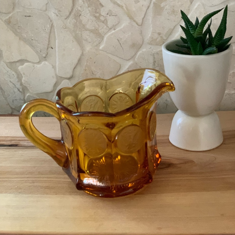 FOSTORIA | Amber Coin Glass Creamer